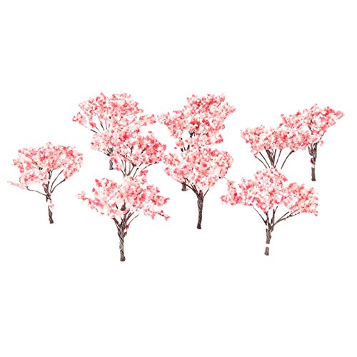20pcs 6.5cm Blossom Cherry HO OO Scale Model Trees Scenery Railroad Layout Scene