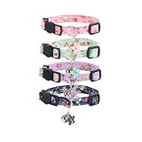 Yizepet Breakaway Cat Collar with Bell, 4 Pack