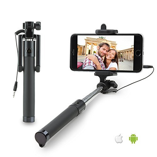 image for Selfie Stick, Carloue [Battery Free] Wired Selfie Stick for iPhone SE/
