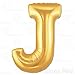 AFTERLOON® 40 Inch Giant Jumbo Helium Foil Mylar Alphabet Balloons for Graduation Anniversary Celebration Bridal Shower Wedding Birthday Party Decorations, Premium Quality, Matte Gold, Letter J