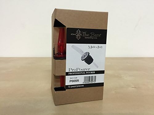 Metal for polycarbonate red color transparent 12 pieces professional barman the bars made in italy
