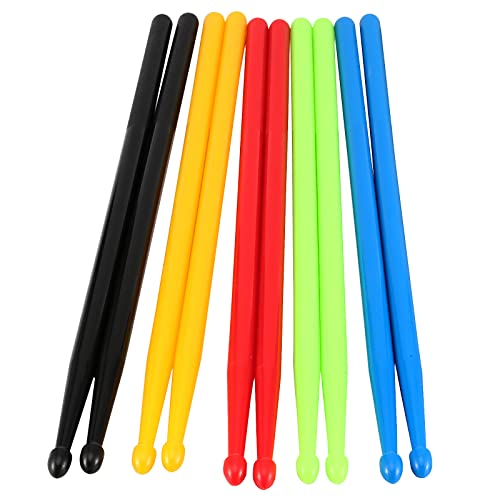 JAPCHET 10 Pairs 5A Nylon Drumsticks, Exercise Professional Plastic
