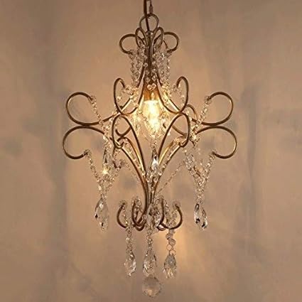 Hängendes Licht, nordischer Schmiedeeisen-Kristallleuchter Postmodernes