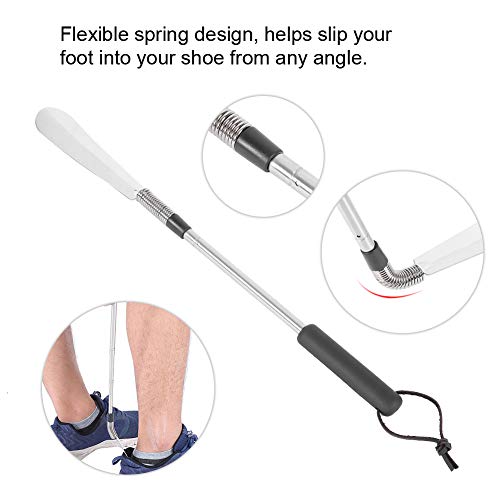 Telescopic Spring Shoe Horn - Dewin Stainless Steel Shoe Lifter for Elderly People, Shoe Accessory