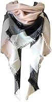 Wander Agio Womens Warm Long Shawl Wraps Large Scarves Knit Cashmere Feel Plaid Triangle Scarf