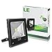 Lighting EVER GMLED02 LE 50W Super Bright Outdoor LED Flood, 150W HPS Bulb Equivalent, Waterproof, 3750lm, Daylight White, 6000K, Security Lights, Floodlight, Black