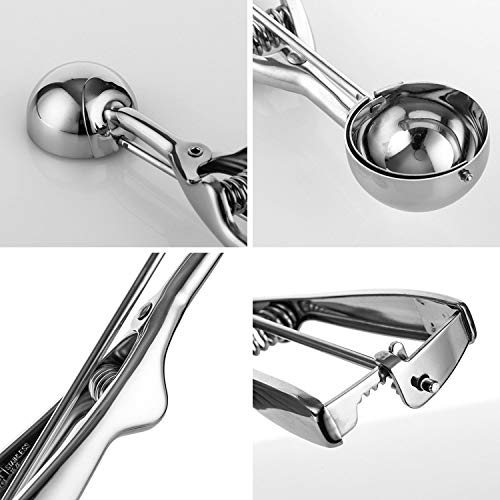 Solula 18/8 Stainless Steel Scoop, 2.3 Tablespoon Cupcake Muffin Batter Dispenser