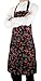 Flying Frog Bib Apron with Pockets for Men and Women - Chili Pepper Apron - Extra Long Ties - Easy to Wear
