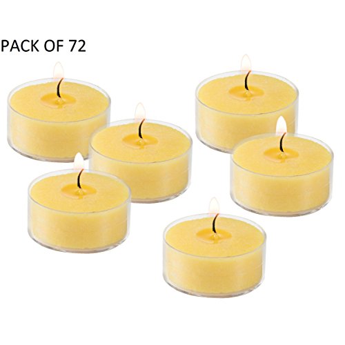 Buy Light In The Dark Set of 72 Yellow Citronella Tealight Candles with