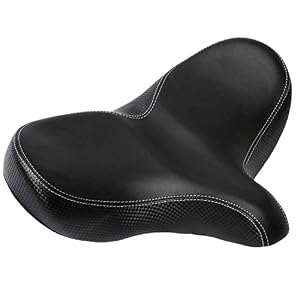 YBEKI Comfortable bicycle Saddle, Spacious Bicycle Seat made of Leather, Soft, Waterproof, Breathable Double Spring…