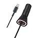 New Rapid Fast Dual USB Car Charger for Apple iPhone 7 7 Plus 6 6S 6+ 6S+ SE 5 5S iPad Air - 5v=2.4A - Black with Pink LED