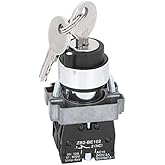 Key Switch, ZB2‑BE102 Key Lock Switch 2 Positions ON Off Good Conductivity Keylock Switch with Modular Structure
