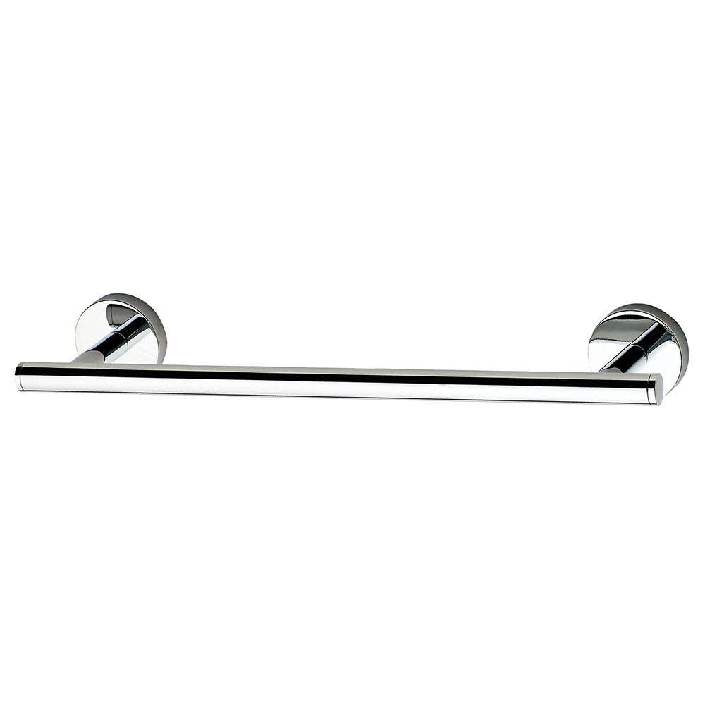 Designer Towel bar. Made of Stainless Steel and Finished in Shiny Chrome. with Two Placement Options, Adhesive or with Screws.
