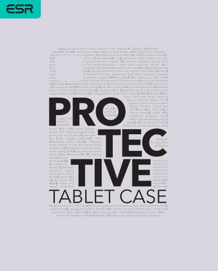 ESR for iPad Air 11 Inch Case M3/M2 (2025/2024), iPad Air 5th/4th Gen (2022/2020), Vertical Stand Cover, Multi Stand Angles, Ultra-Stable Case with Pencil Holder, Auto Wake/Sleep, Black