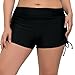 maysoul Women Plus Size Swim Shorts Side Tie Board Shorts Ruched Swimsuit Bottom