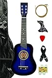 Blue Acoustic Toy Guitar for Kids with Carrying Bag and Accessories & DirectlyCheap(TM) Translucent Blue Medium Guitar Pic