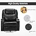 Mecor Electric Massage Recliner Chair, Leather Recliner Heated Reclining Rocker with Cup Holder 360 Swivel for Living Room (Black)