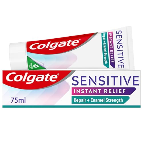 Colgate Sensitive Instant Relief Repair + Enamel Strength Toothpaste, 75ml | Enjoy hot and cold foods again with instant sensitivity relief** while helping to repair sensitive areas of teeth*