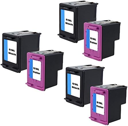 JCINK 6PK Remanufactured Ink Cartridge for HP 61XL Compatible With HP Deskjet 1000 1050 2000 2050 2510 3000 3050 3052 3054 3540 1010 1510 2540 Officejet 4630 2630