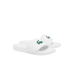 Lacoste Women's Serve Slide, White Croc, 6