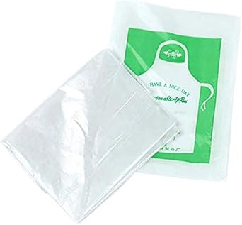 NNAA Schürze, 100 Stück, wasserdicht, Einweg-Kunststoff-Schürze, hohe