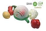 New Durable Upgraded Salad Cutter Bowl - 60 Second Super Simple Salad Chopper In Blue Cover. 100% Eco safe. Perfect For Making Tasty, Fresh And Healthy Vegetable Salad by RumpesSales + FREE EBOOK.