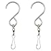 Lainin 2-Pack Smooth Spinning Swivel Clips Hanging Hooks for Wind Chime Mobile Spinner Hangers Crystal Twister Rotating Display S Hooks(3.2 inches Long)