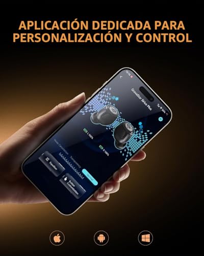 GravaStar Sirius Plus True Wireless Earbuds, Bluetooth 5.3 Headphones with Active Noise Cancellation ANC, 28H Playtime, Clear ENC Calls, App