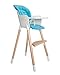High Chair Replacement Cushion Fabric Cushion Cover Pad with Straps - Soft Touch Cover Cushion, Easy to Install, Sky Blue