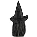 Bravo Sport Halloween Witch Mask With Hair, Horrific Demon Adult Scary Witch Mask Halloween Party Costume Decorations Creepy Latex Mask (Witch)