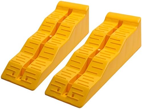 Marketworldcup Multi-Level Ramp Chock Block for RV Trailer Tire Auto Vehicle Service Lift Jack