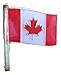 Canadian Flag 4x6 Inch with Base and Flag Lapel Pin Bundle