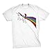 Crazy Dog T-Shirts Unicorn Farting a Rainbow T-Shirt - Origin of a Rainbow Shirt - White L