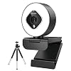 Spedal USB Streaming Webcam with Ring Light, Built in Microphone 1080P Autofocus Zoom Camera for Desktop Laptop PC Video…