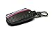 Key Fob with Keychain for BMW, M-Colored Stripe Carbon Fiber Pattern Key Holder Cover Case for BMW 1 2 3 4 5 6 7 Series X3 X4 M5 M6 3/4 Buttons Keyless Remote Smart Shell