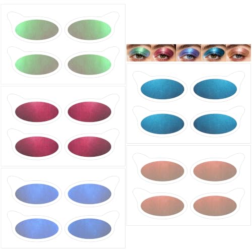 Noerrors Duochrome Press on Eyeshadow Stickers Makeup for Rave… at Amazon