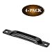 4 E-Track Single Slot TieDowns | Mini Powder-Coated Steel Anchor Tie-Down Slots for ETrack Ratchet/Cam Straps | Secure Motorcycles, Cargo Loads, Bikes in Trailers, Pickups, Vans, Trucks