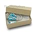 TheDisplayGuys - 100-Pack #21 Cotton Filled Cardboard Paper Jewelry Boxes Gift Case - Kraft Brown (2.6