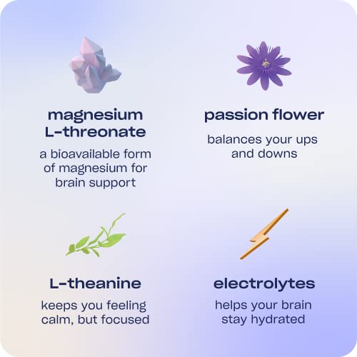 Recess Mood Powder, Calming Magnesium LThreonate Blend with Passion