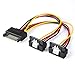 SATA Power Cable, CableCreation [2-Pack] 6-Inch SATA 15 Pin Male to 2xSATA 15 Pin Down Angle Female Power Splitter Cable primary