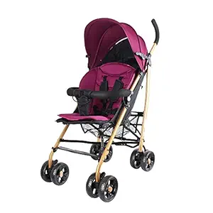 Extra Light European Style Cushion Seat Pram Stroller, Pink