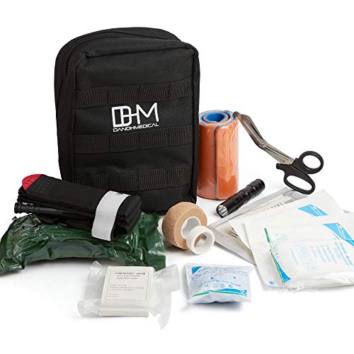 D & H Medical Survival (IFAK) Trauma First Aid Kit for Emergencies. Includes Combat Action Tourniquet (CAT) and Much More. Great for Outdoor Gear for Camping Hiking Hunting Travel Car Adventures.