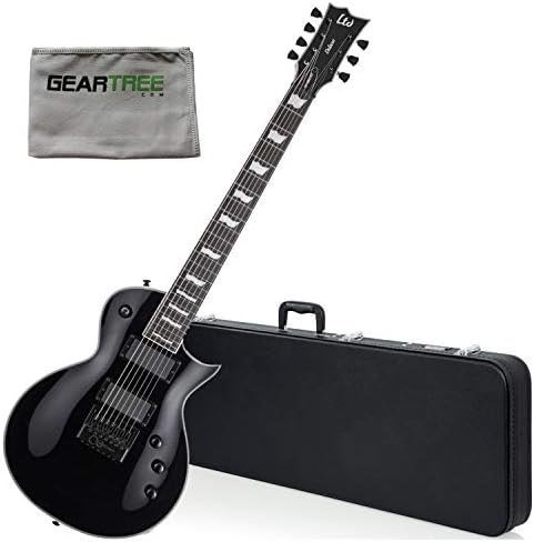 ESP LTD EC-1007 Evertune EMG BLK 7-String Electric Guitar Bundle w/Case
