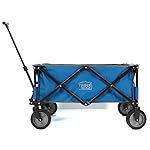 TimberRidge Folding Camping Wagon, Garden Cart, Collapsible, Blue