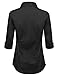 MAYSIX APPAREL 3/4 Sleeve Stretchy Button Down Collar Office Formal Casual Shirt Blouse for Women Fit (XS-6XL)