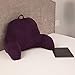 Deluxe Comfort Microsuede Bedrest – Reading and Bed Rest Lounger – Sitting Support Pillow – Soft But Well Stuffed Fiberfill – Backrest Pillow With Arms, Purple