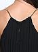 Persun Women's Open Shoulder Cut Out Back Pleated Chiffon Sleeveless Maxi Dress Black Large