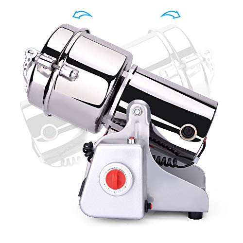 300g Electric Grain Mill Spice Herb Grinder Pulverizer super fine powder machine For Spice herbs grains coffee rice corn sesame soybean fish feed pepper Food Grade Stainless Steel