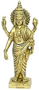 Dhanvantri Statue in Brass Neelkanth Rudraksha