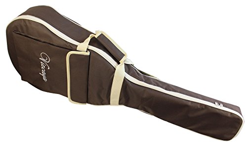 Vizcaya 41 Inch Waterproof Dual Adjustable Shoulder Strap Acoustic Guitar Gig Bag 15mm Padding Backpack with Accessories(Adult Guitar Strap,Picks,Strap Lock) --Coffee